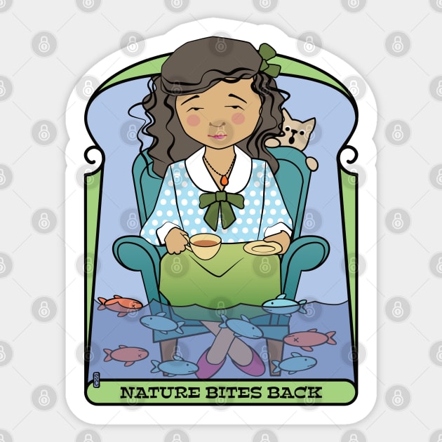 Nature Bites Back Sticker by Sue Cervenka